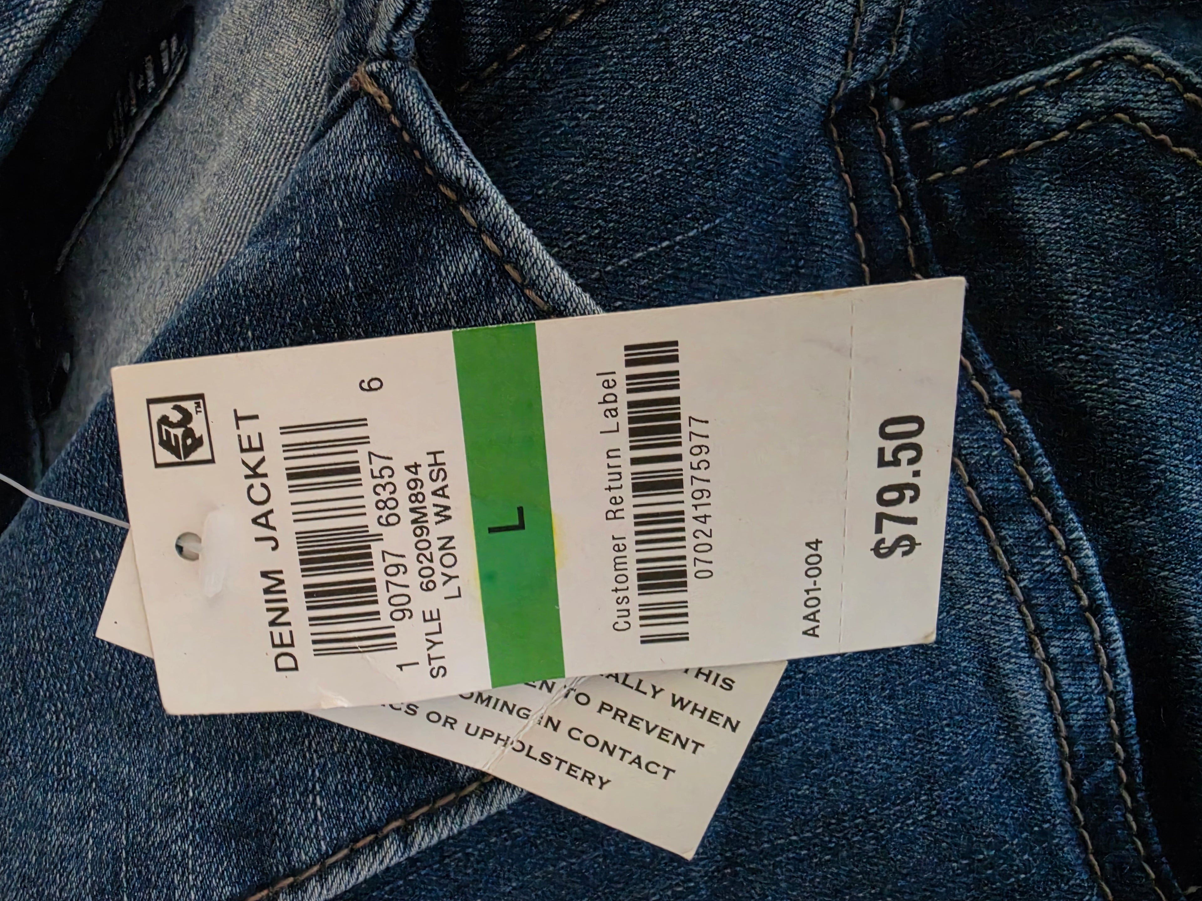 Charter Club Women's Classic Denim Trucker Jacket - Size Large
