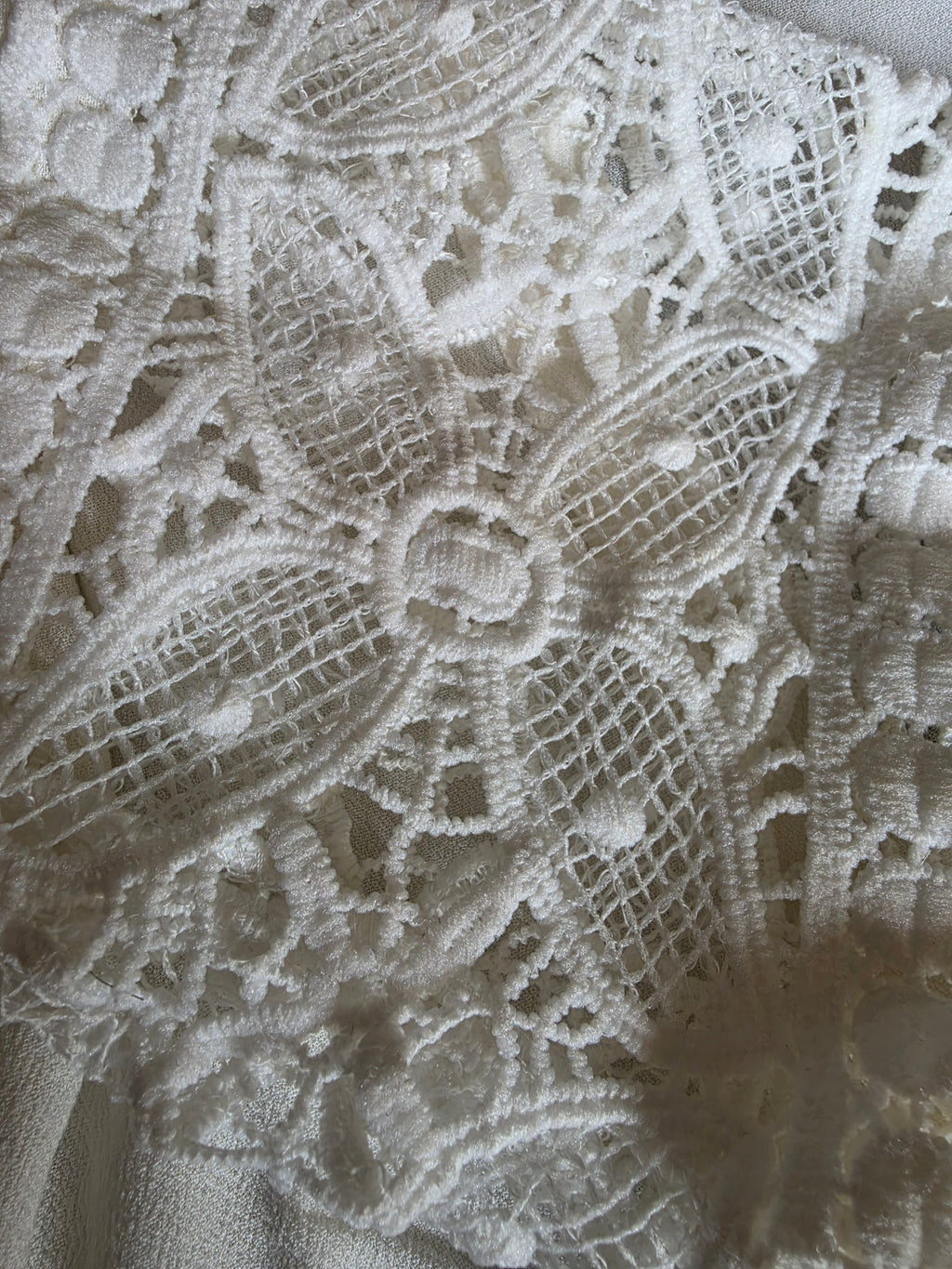 NY Collection Petite Medium White Lace Trim Open Front Cardigan Boho Kimono Size Petite Medium