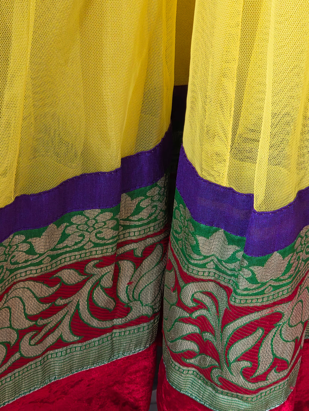Authentic 3-Piece Anarkali Set in Sunlight Yellow & Royal Paisley