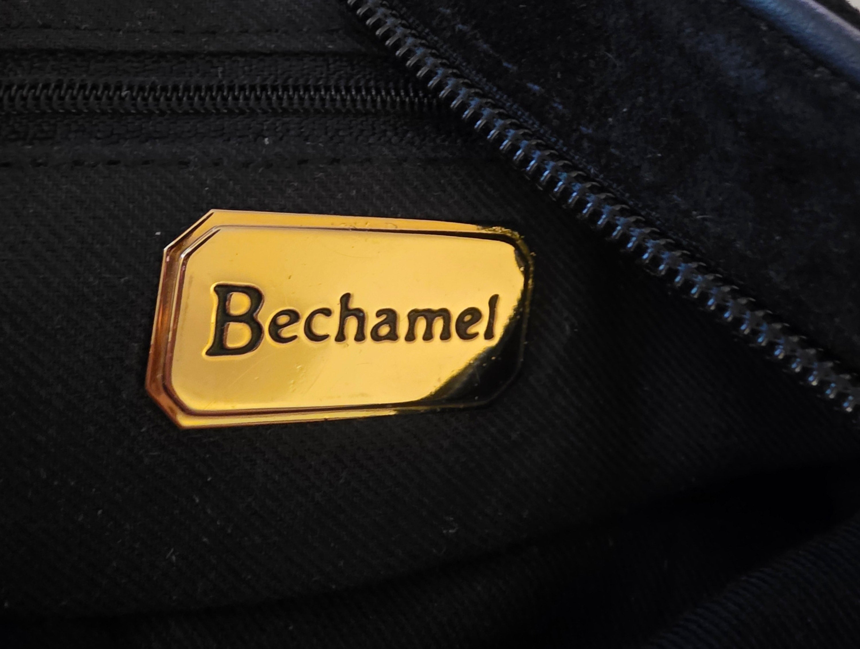 Bechamel Vintage Quilted Black Suede Tassel Crossbody Bag