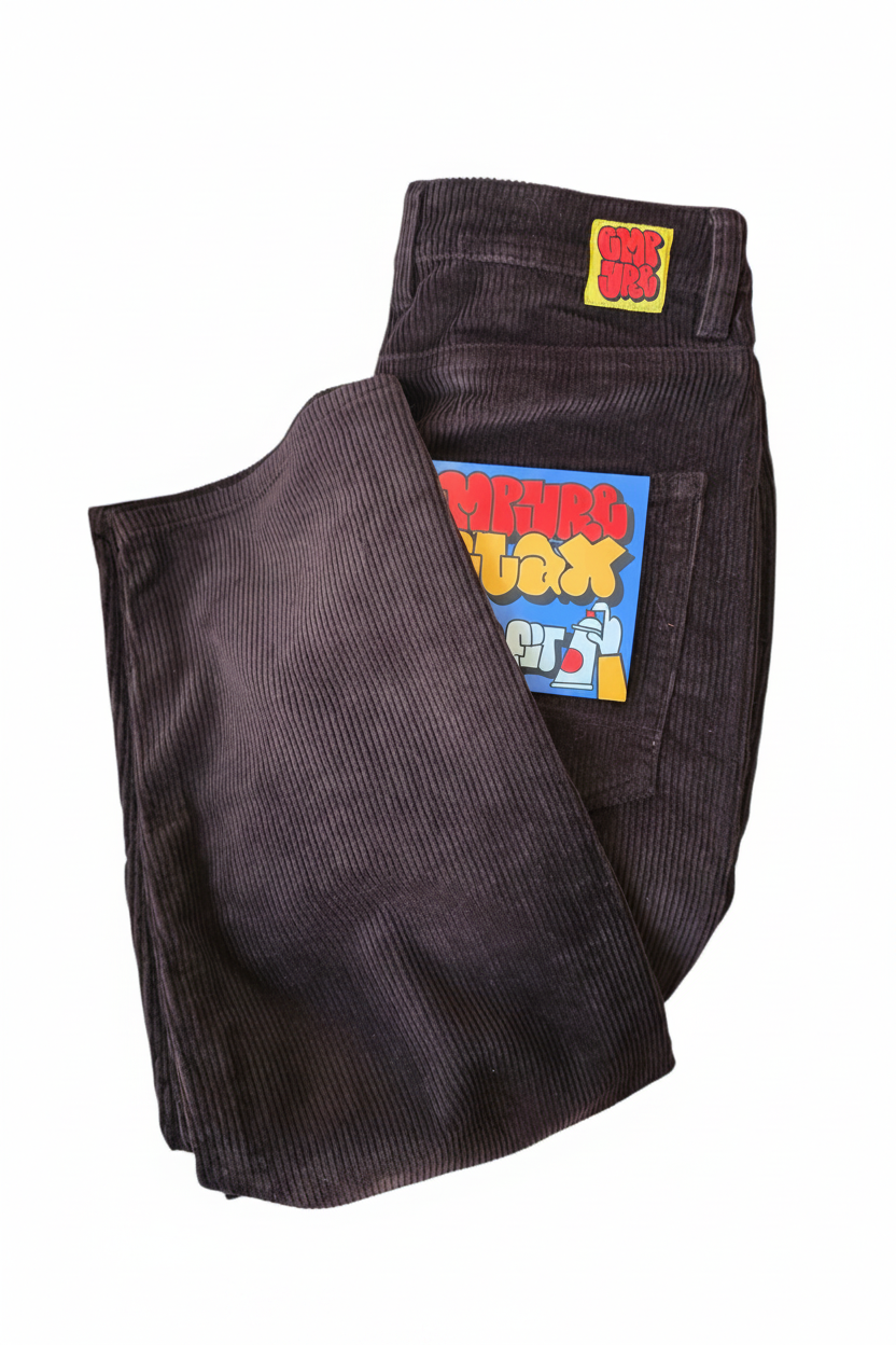 Empyre Skate Java Corduroy Pants Brown Baggy Skater Trousers Size 30
