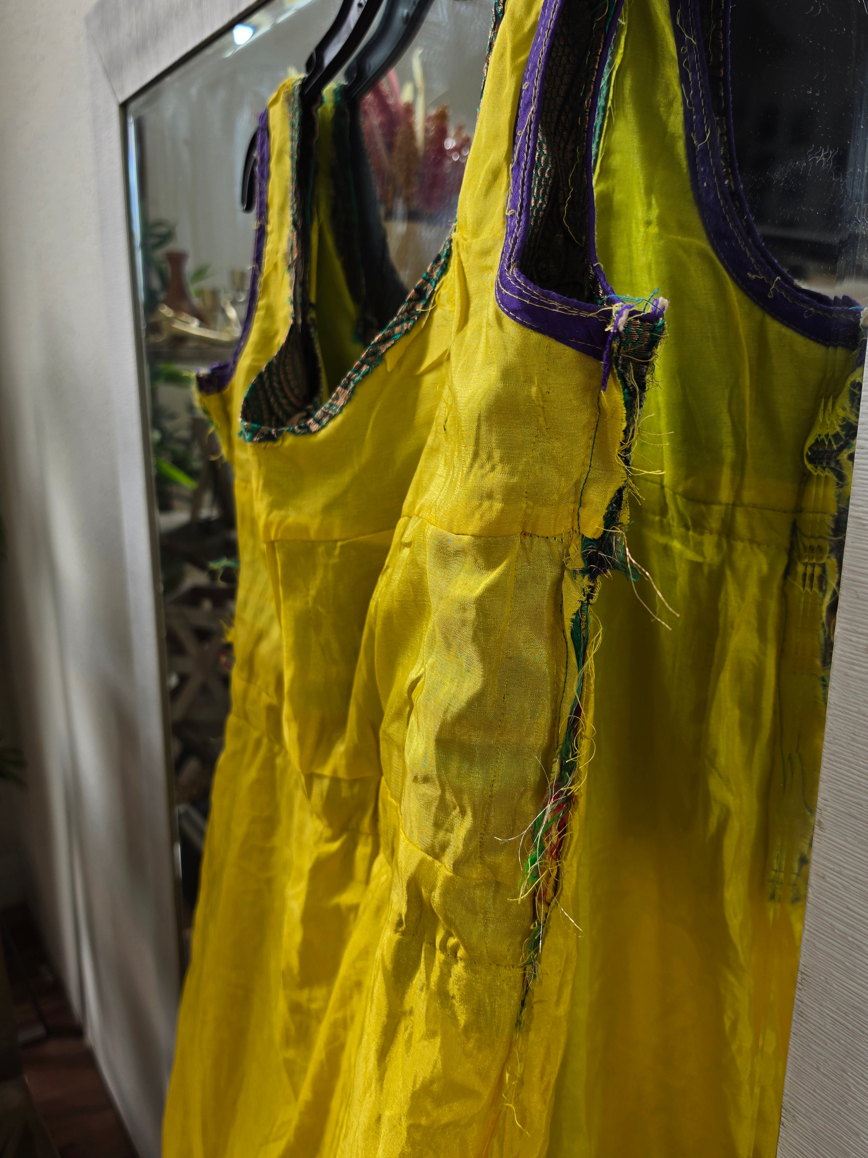 Authentic 3-Piece Anarkali Set in Sunlight Yellow & Royal Paisley