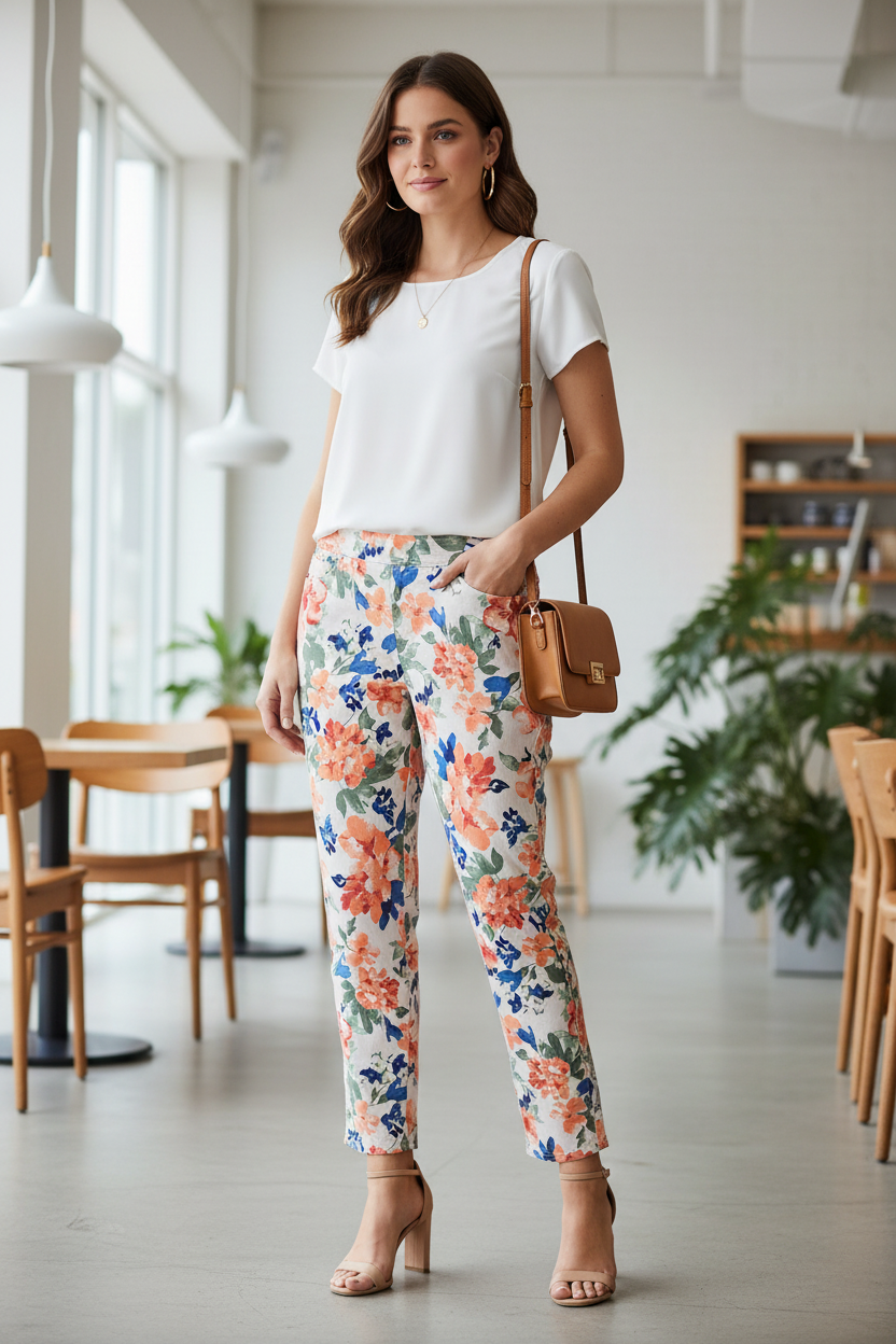 Chico's Cascading Petals Floral Girlfriend Ankle Jeans – Size 0.5