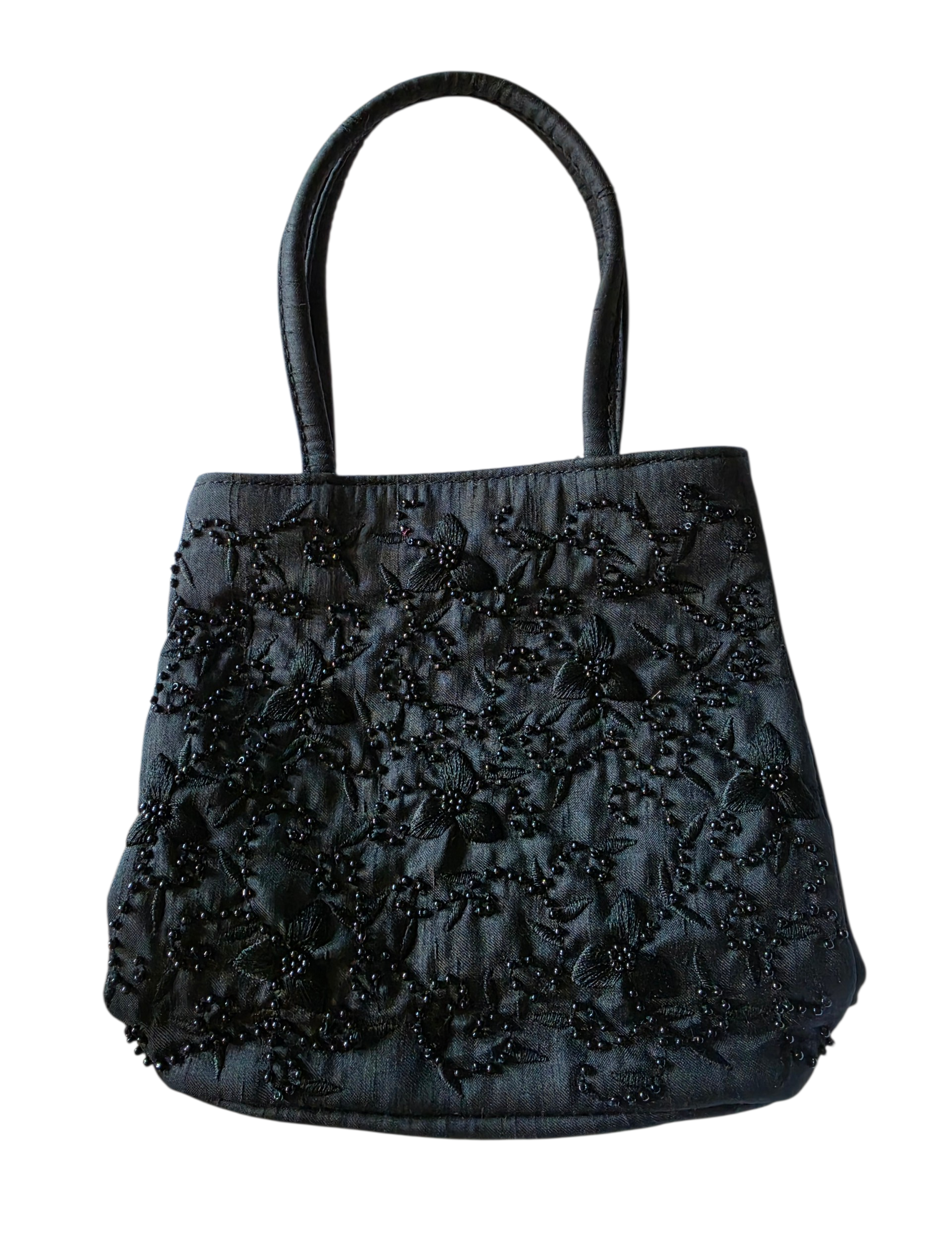 Frankie & Johnnie Beaded Floral Mini Top Handle Bag - Vintage 90s
