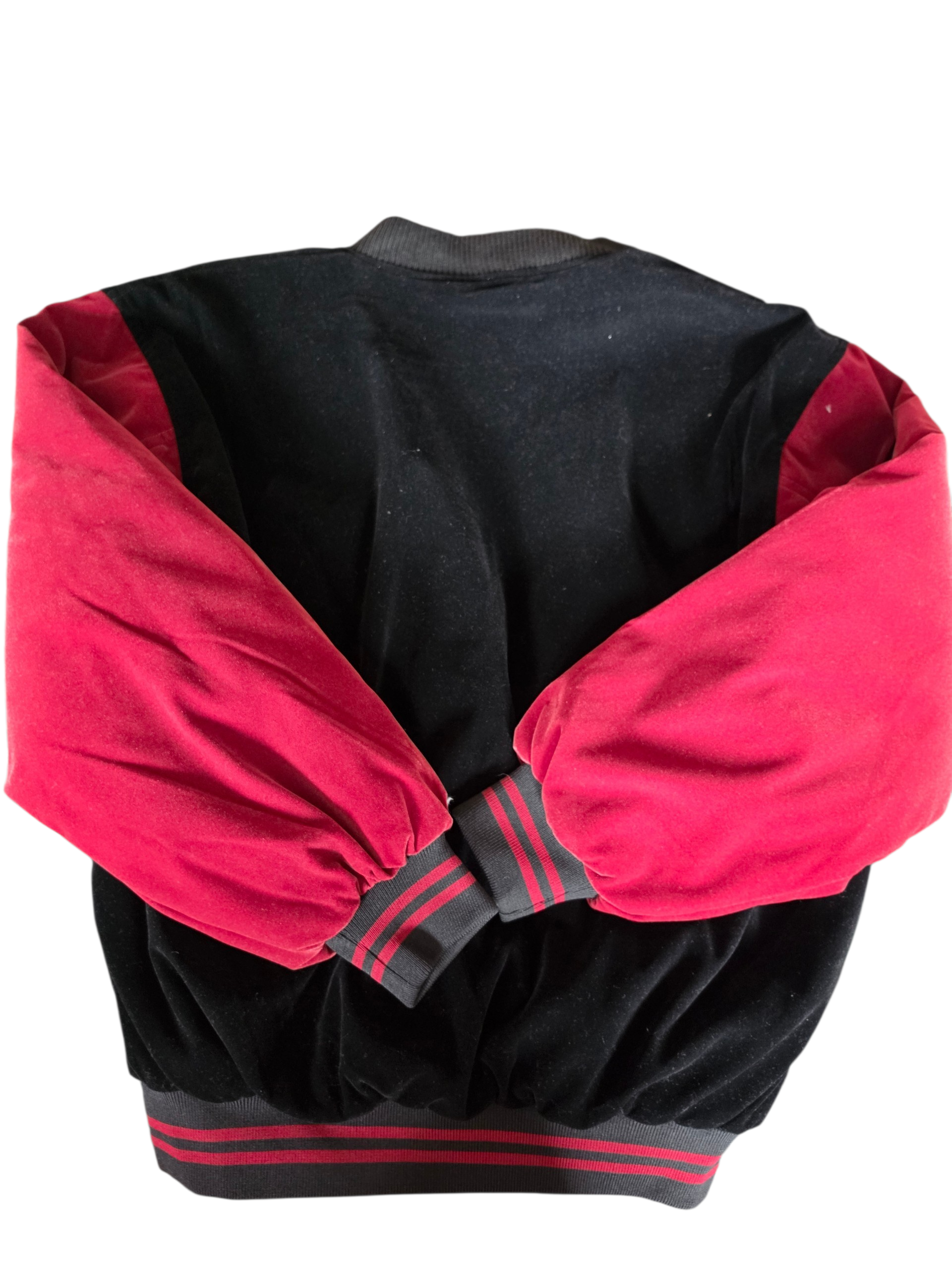 VINTAGE Las Vegas Velvet Colorblock Bomber Jacket S