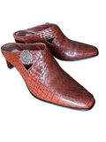 Brighton "Twain" Woven Leather Mules Size 7.5