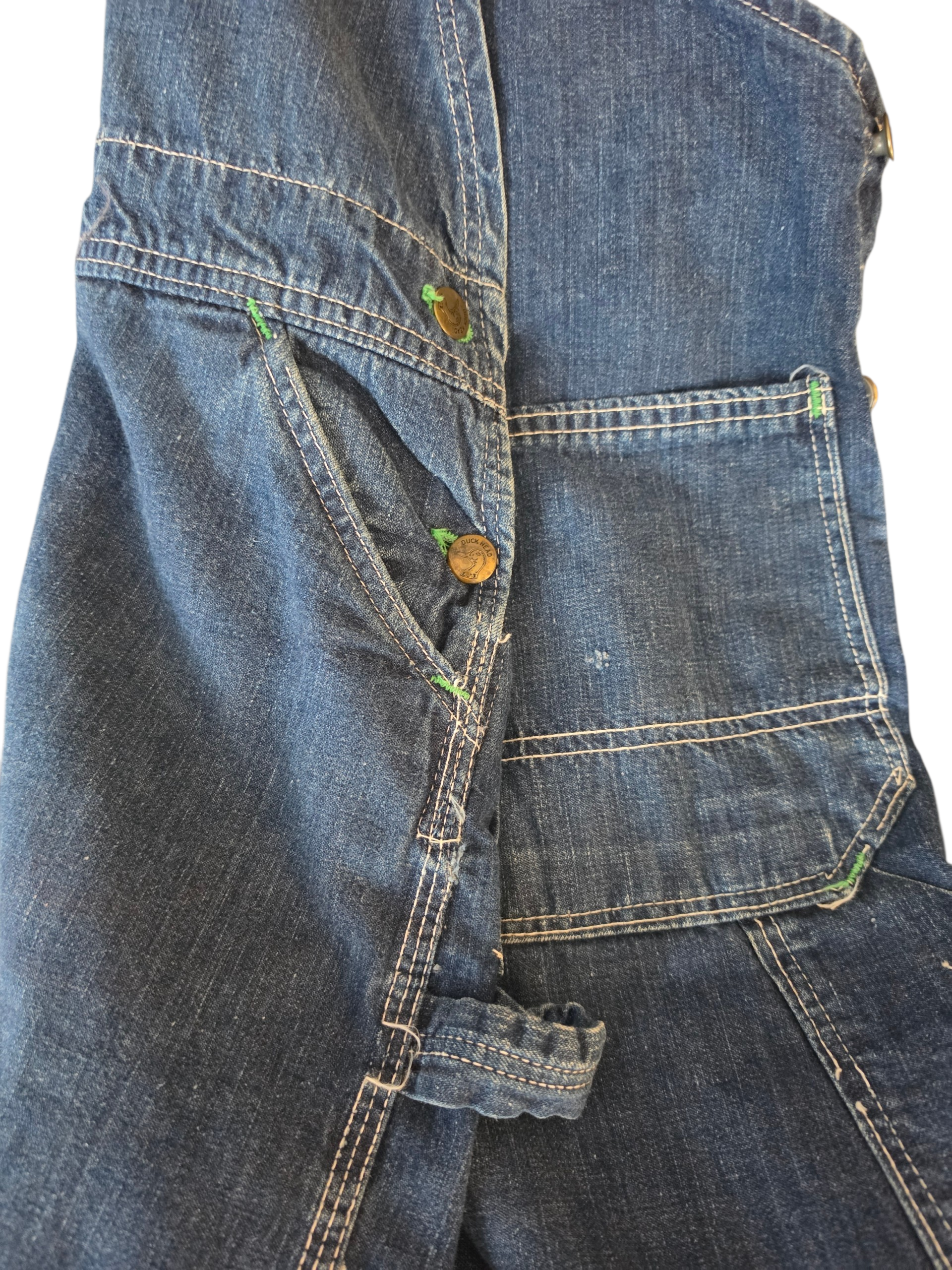 Vintage Duck Head Union Made Denim Overalls