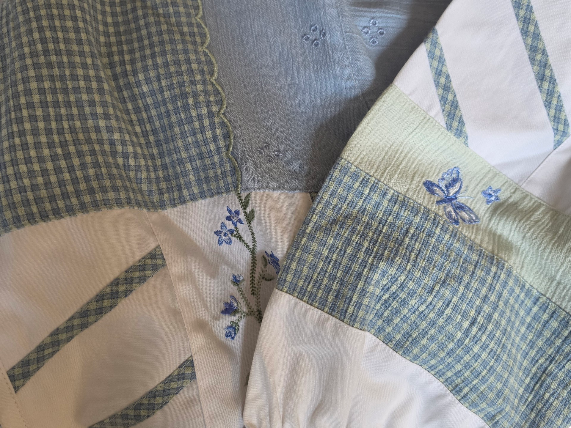 Vintage Koret Patchwork Jacket | Pastel Floral & Dragonfly Cottagecore Zip-Up | Size Medium