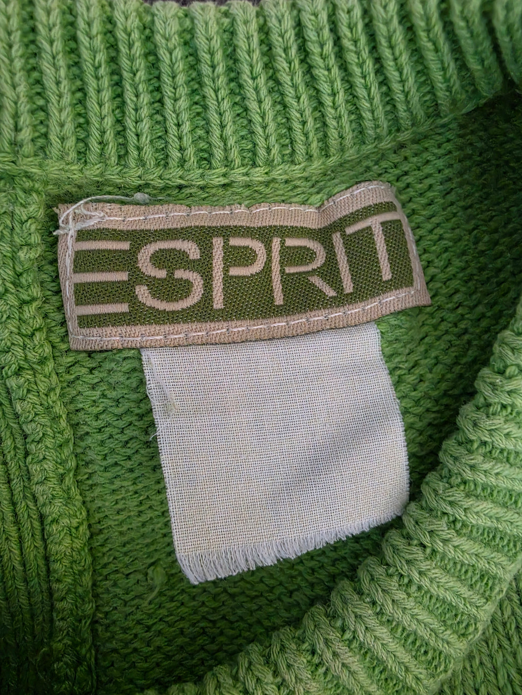 90s ESPIRT Lime Green Cropped Knit Top - Fits Like A Medium
