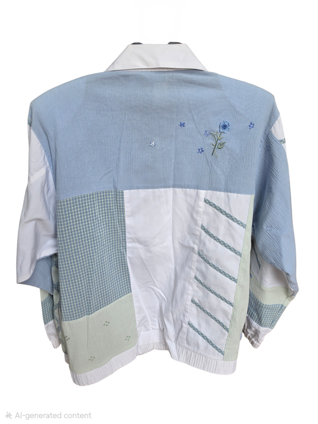 Vintage Koret Patchwork Jacket | Pastel Floral & Dragonfly Cottagecore Zip-Up | Size Medium
