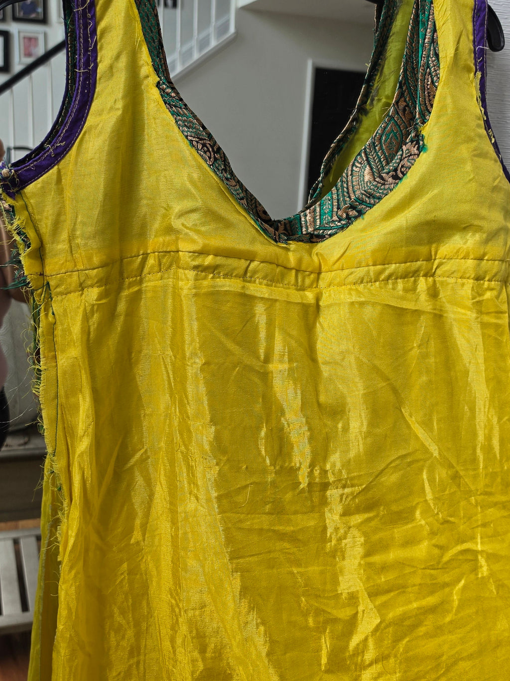 Authentic 3-Piece Anarkali Set in Sunlight Yellow & Royal Paisley