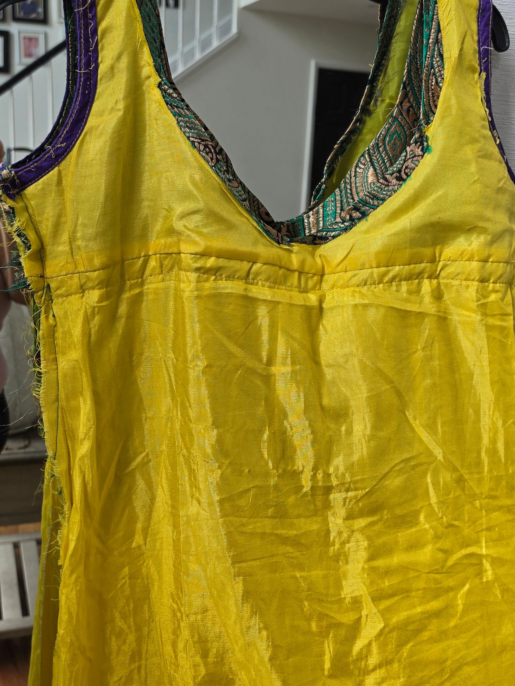 Authentic 3-Piece Anarkali Set in Sunlight Yellow & Royal Paisley