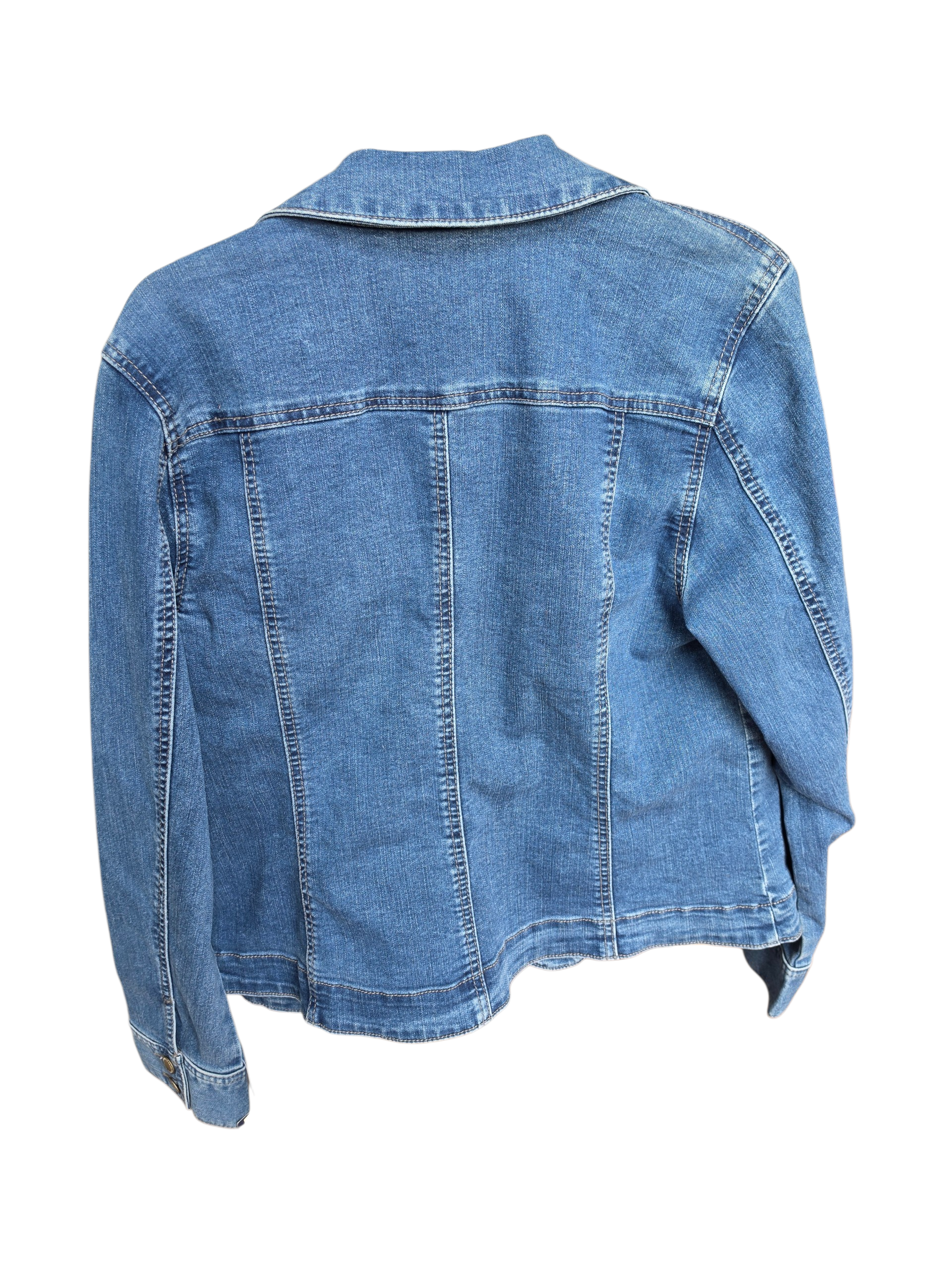 Charter Club Women's Classic Denim Trucker Jacket - Size Large