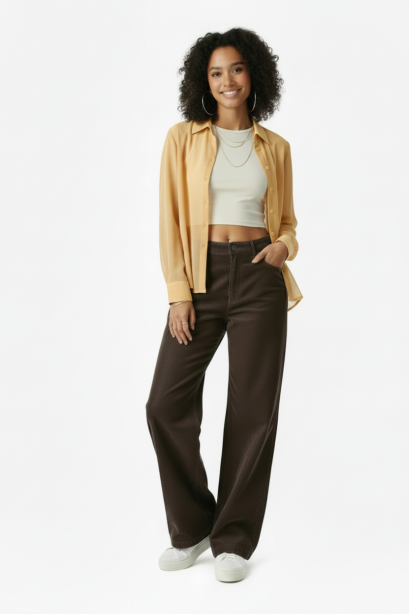 Empyre Skate Java Corduroy Pants Brown Baggy Skater Trousers Size 30