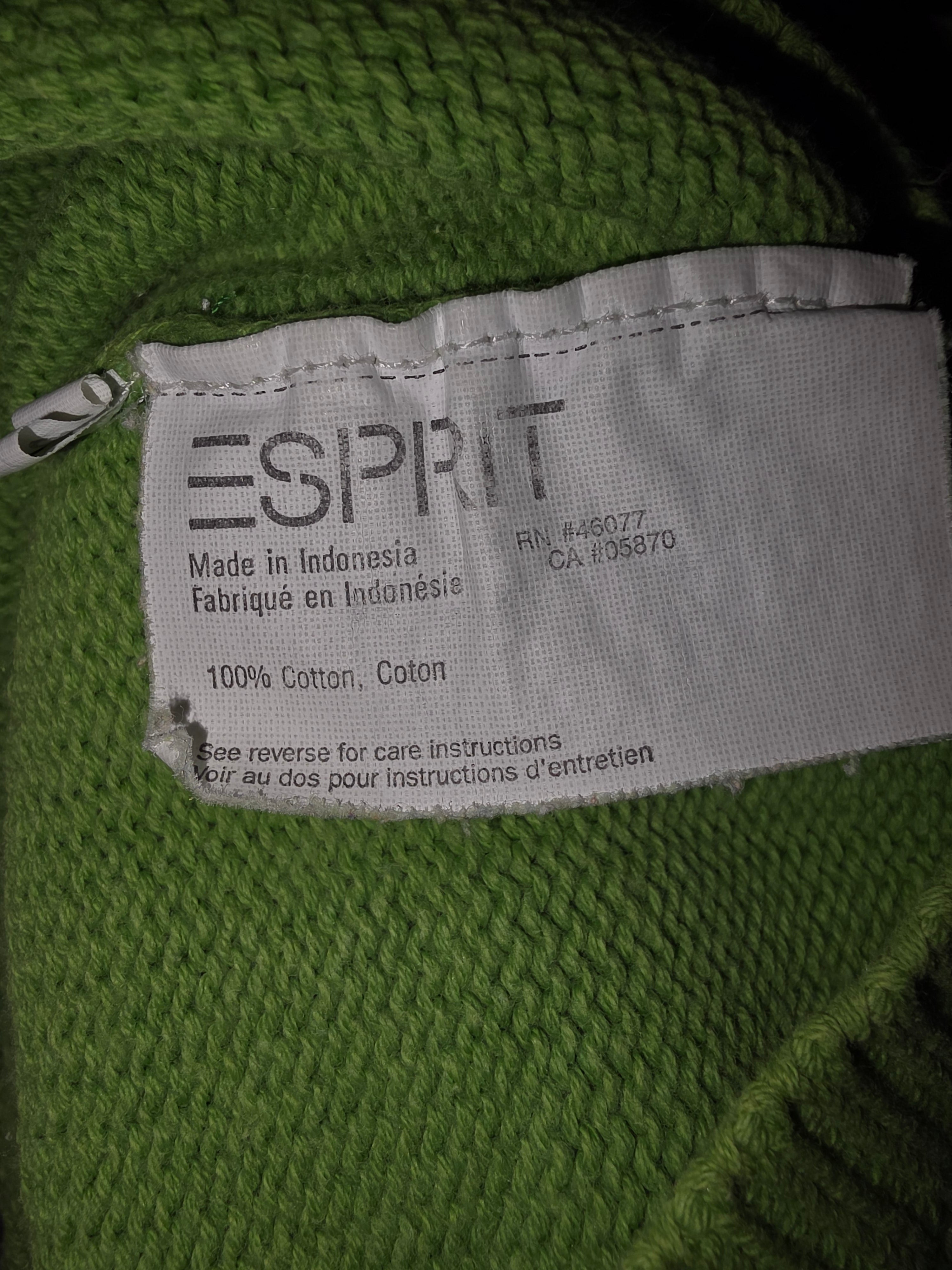 90s ESPIRT Lime Green Cropped Knit Top - Fits Like A Medium