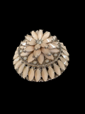 Christian Siriano Silver Tone & Pale Pink Jeweled Flower Hinged Trinket Box