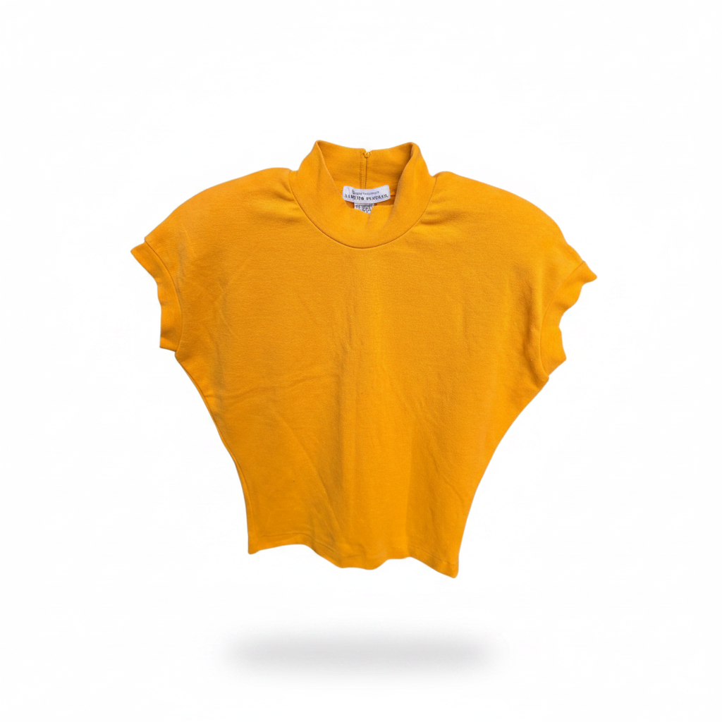 Vintage 90s/Y2K Limited Express Textured Mock Neck Top in Tangerine Size Small