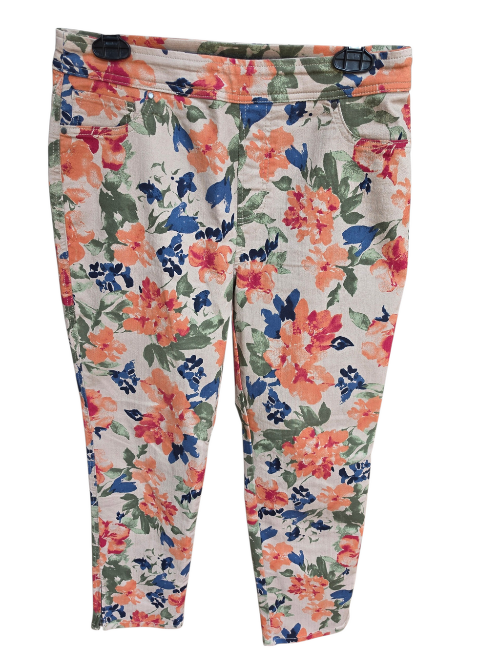 Chico's Cascading Petals Floral Girlfriend Ankle Jeans – Size 0.5