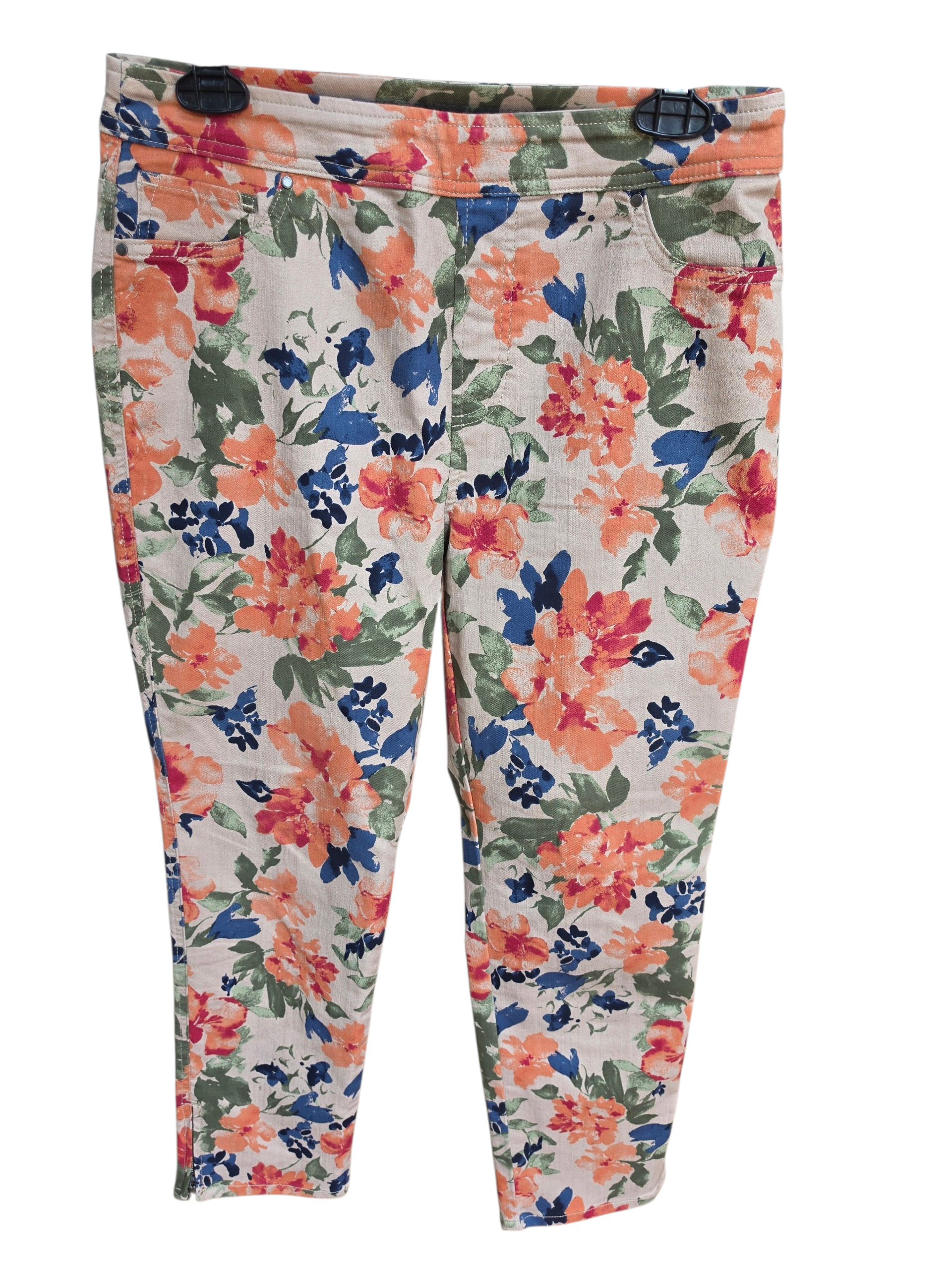 Chico's Cascading Petals Floral Girlfriend Ankle Jeans – Size 0.5
