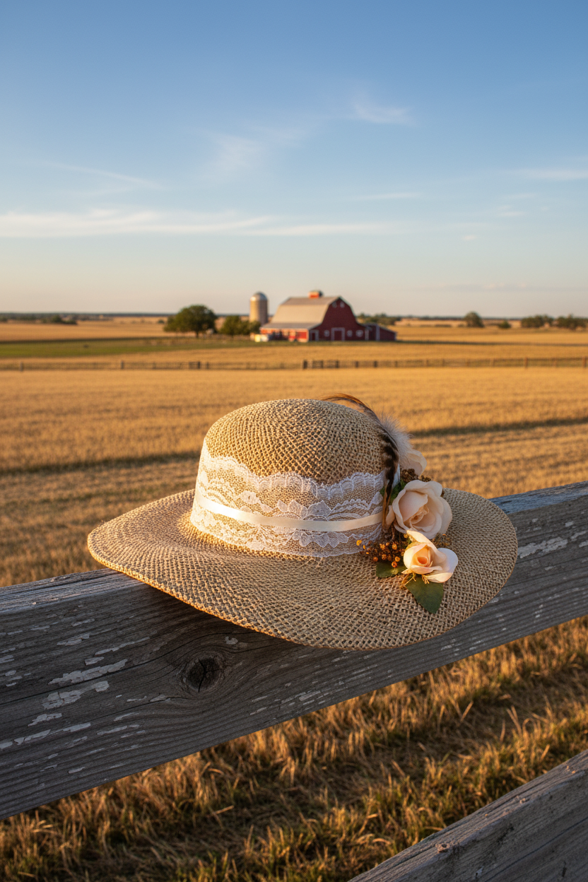 Vintage Paul Harris Co. Floral Straw Boater Hat ✨ Cottagecore Victorian